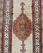 Rare Persian Tribal Runner Rug 3.5 x 10, Sarab Serab Kalegy Carpet, Antique 1920s Collectible Geometric Medallion Oriental Wool Runner, Hand Knotted, Camel Hair Color - Jewel Rugs