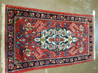 2' 5" X 4' 3" Semi Antique Handmade Wool India Floral Oriental Rug Red Nice - Jewel Rugs