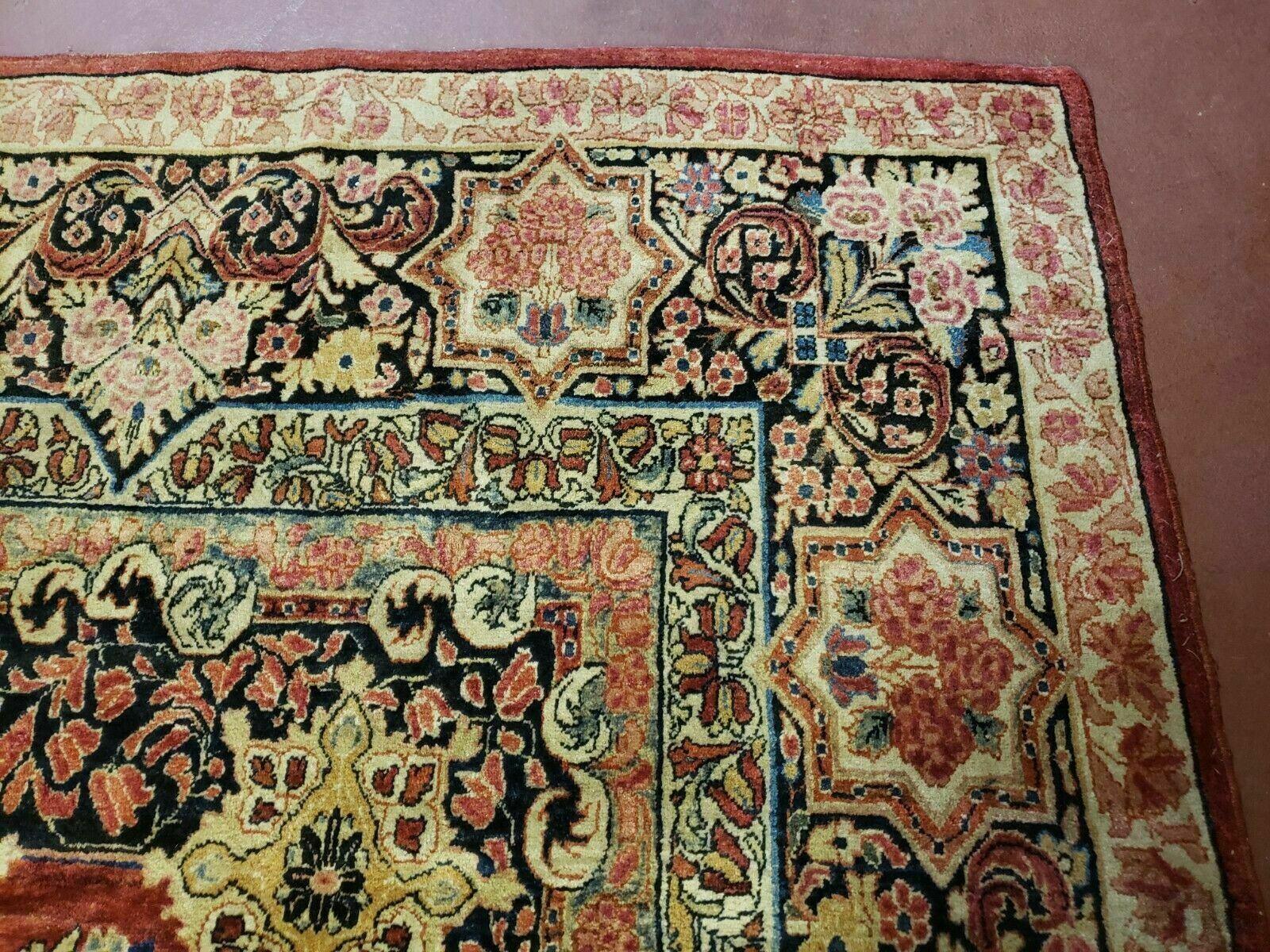 9' X 12' Authentic Antique Oriental Floral Red Allover Medallion Wool Rug Beauty - Jewel Rugs