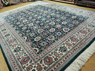 8' X 10' Handmade Indian Oriental Wool Rug Carpet Organic Dye Forest Green Nice - Jewel Rugs