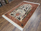 Tree of Life Rug, Kashmiri Rug, Hand-Knotted Rug, Wool Rug, Indian Rug, Unique Rug, 4x6 Rug, Pictorial Rug, Vintage Rug, Persian Rug - Jewel Rugs