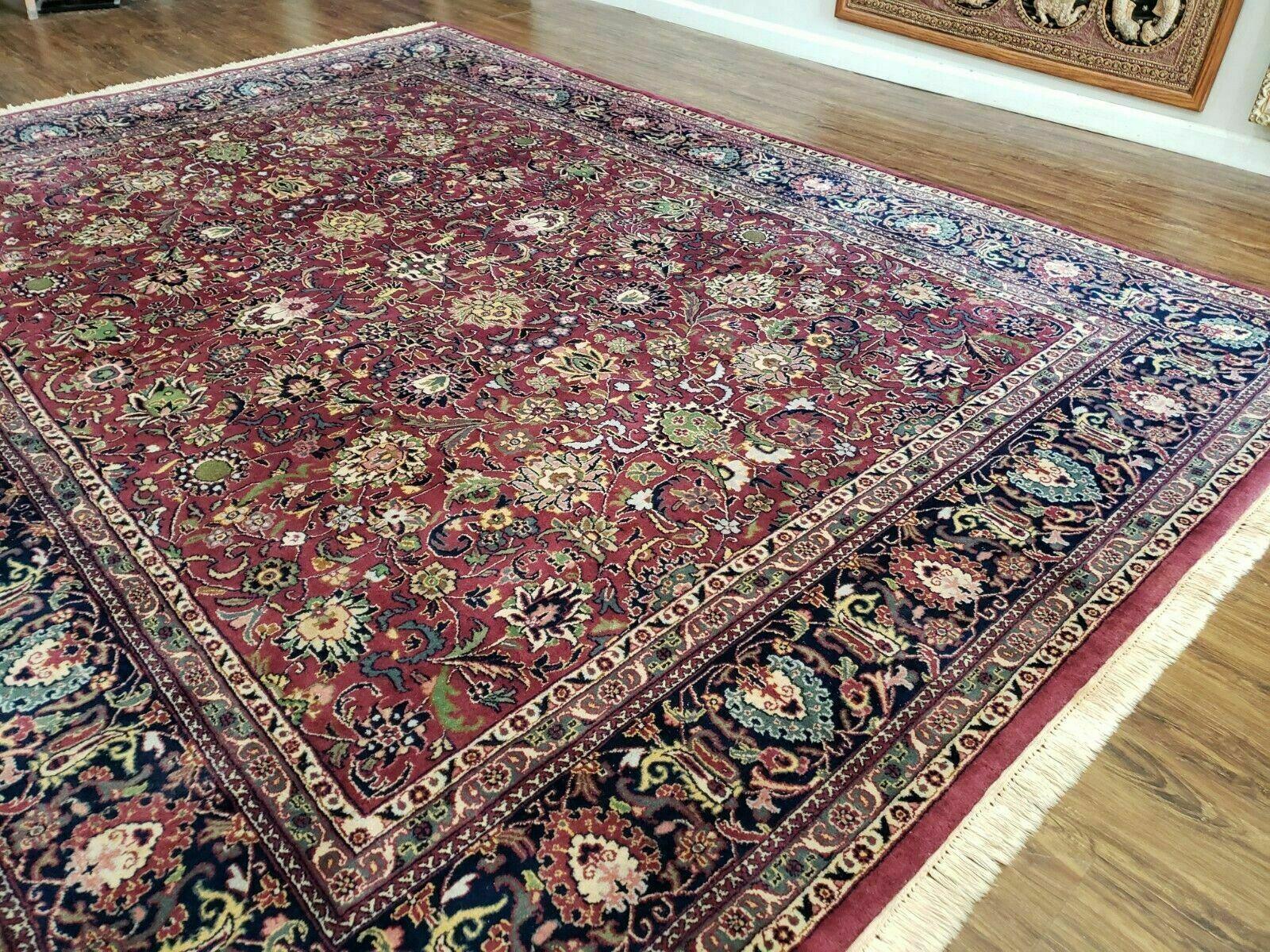 8' x 10' Handmade Wool Rug Carpet Allover Floral - Jewel Rugs