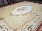 10' X 13' Handmade Aubusson Weave Needlepoint Flat Pile Traditional Wool Rug (B) - Jewel Rugs