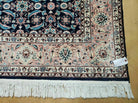 6' X 6' Gorgeous Handmade India Floral Oriental Wool Rug Square Blue Carpet Wow - Jewel Rugs