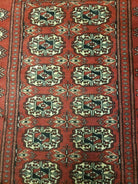 2' 8" X 6' Vintage Handmade Bokhara Turkoman Pakistani Wool Short Runner Rug - Jewel Rugs