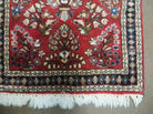 2' 1" X 4' Handmade Vintage Red Indian Wool Rug Organic Dues Red Nice # 21 - Jewel Rugs