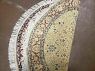 3' Handmade Fine India Knotted Wool Rug Carpet Round Silk Accent Beauty - Jewel Rugs