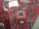 4' 5" X 5' 7" Semi Antique Handmade Afghan Yamud Turkoman Bokhara Wool Rug - Jewel Rugs