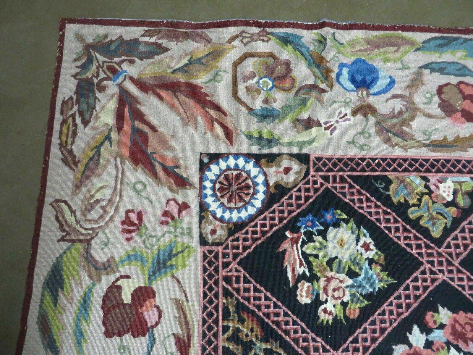 8' X 11' Handmade English Aubusson Needlepoint Wool Rug Shandong Carpet Nice - Jewel Rugs