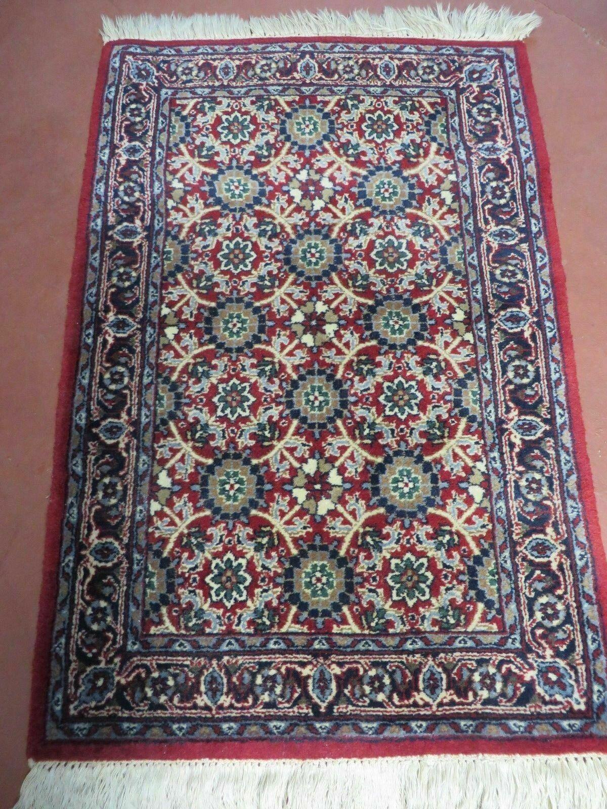 2' X 3' Vintage Handmade Indian Amritsar Wool Rug Small Carpet - Jewel Rugs