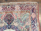 Antique Persian Kirman Rug 4.4 x 7.5, Highly Collectible, Late 19th Early 20th Century Rug, Millefleurs, Cows, Wool Hand Knotted, Pictorial - Jewel Rugs