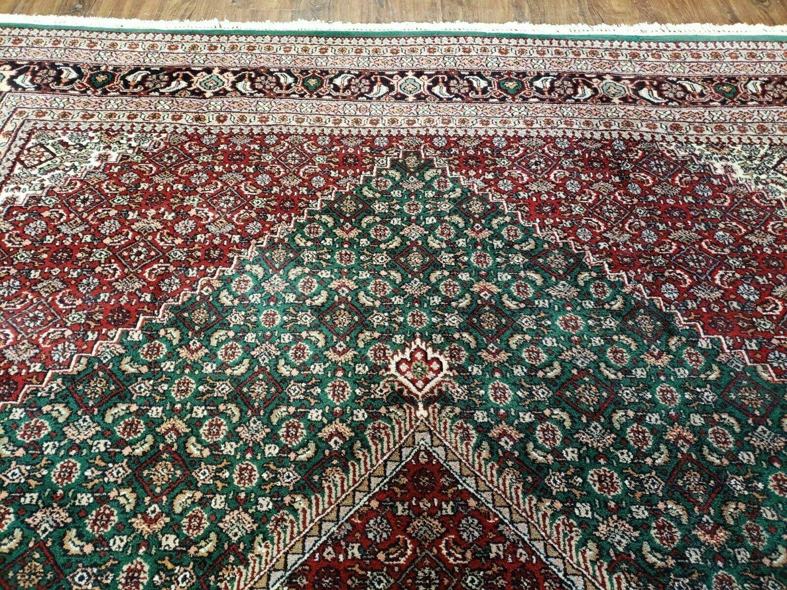 8' X 10' Vintage Handmade India Wool Rug Hand Knotted Carpet Herati Pattern - Jewel Rugs