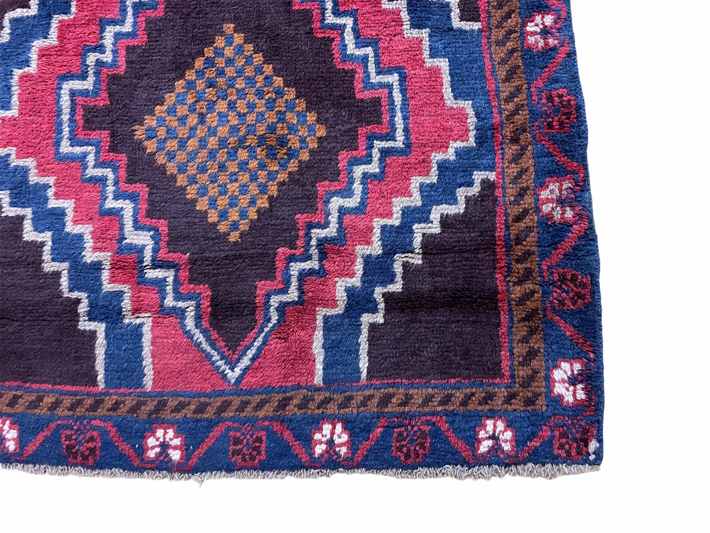 3 X 4.4 Vintage Handmade Tribal Wool Rug Balouchi Rug Afghan Rug Red Beige Nice - Jewel Rugs