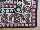 4' X 6.5' Handmade American Hooked Wool Rug - Jewel Rugs