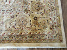 12' X 17' One-of-a-Kind Pakistan Hand-Knotted Wool Rug Handmade Beige Oriental Carpet - Jewel Rugs