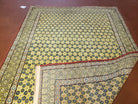 5x7 Authentic Handmade Rug Star Of David Wool Rug Green Rug Gold Rug 4x6 Rug - Jewel Rugs