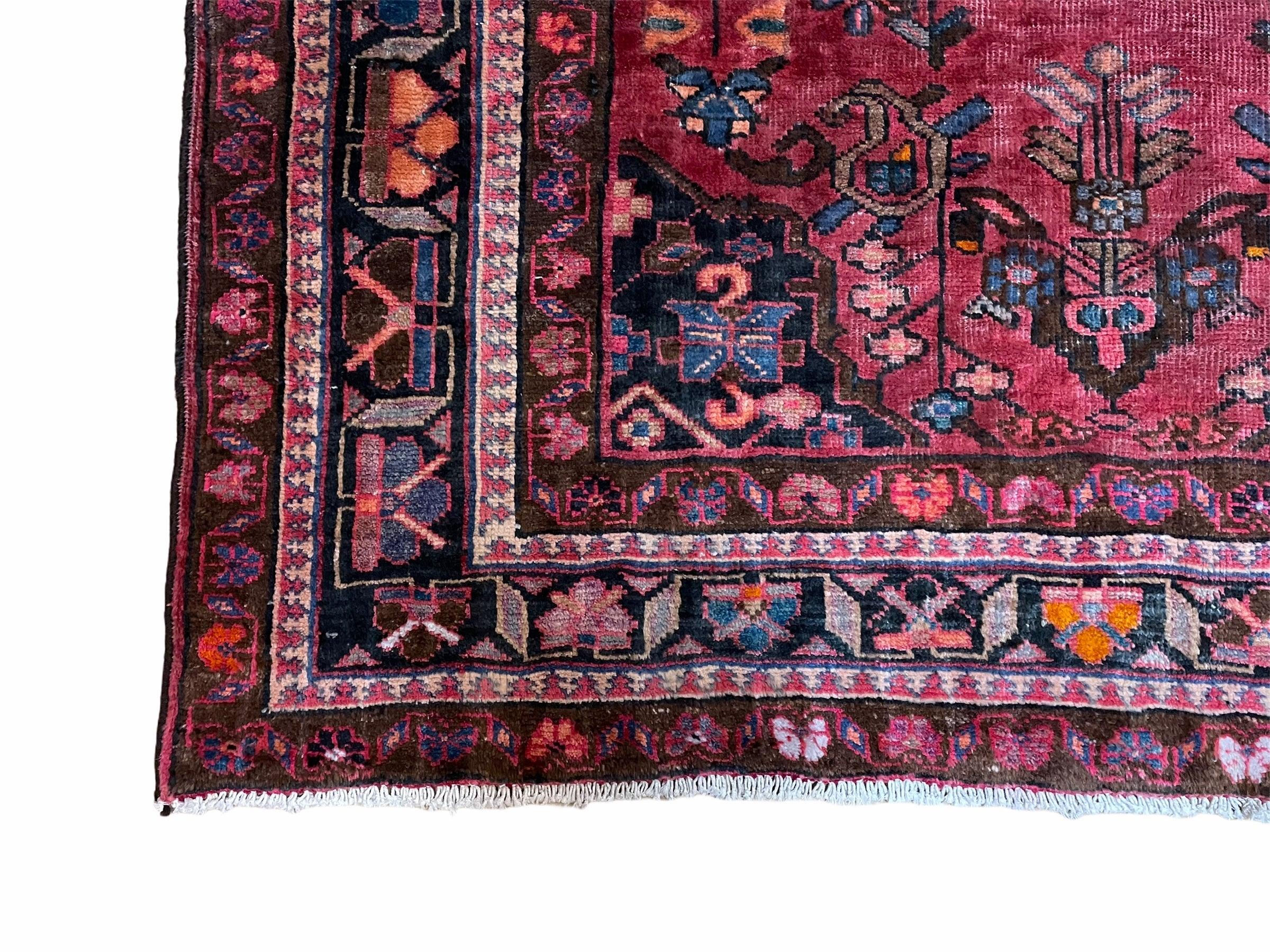 5.5 X 10 Handmade Wool Tribal Gallery Rug Wide Runner Corridor Rug Floral Red - Jewel Rugs