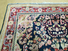 4' X 6' Antique Handmade India Floral Oriental Wool Rug Carpet Organic Blue - Jewel Rugs