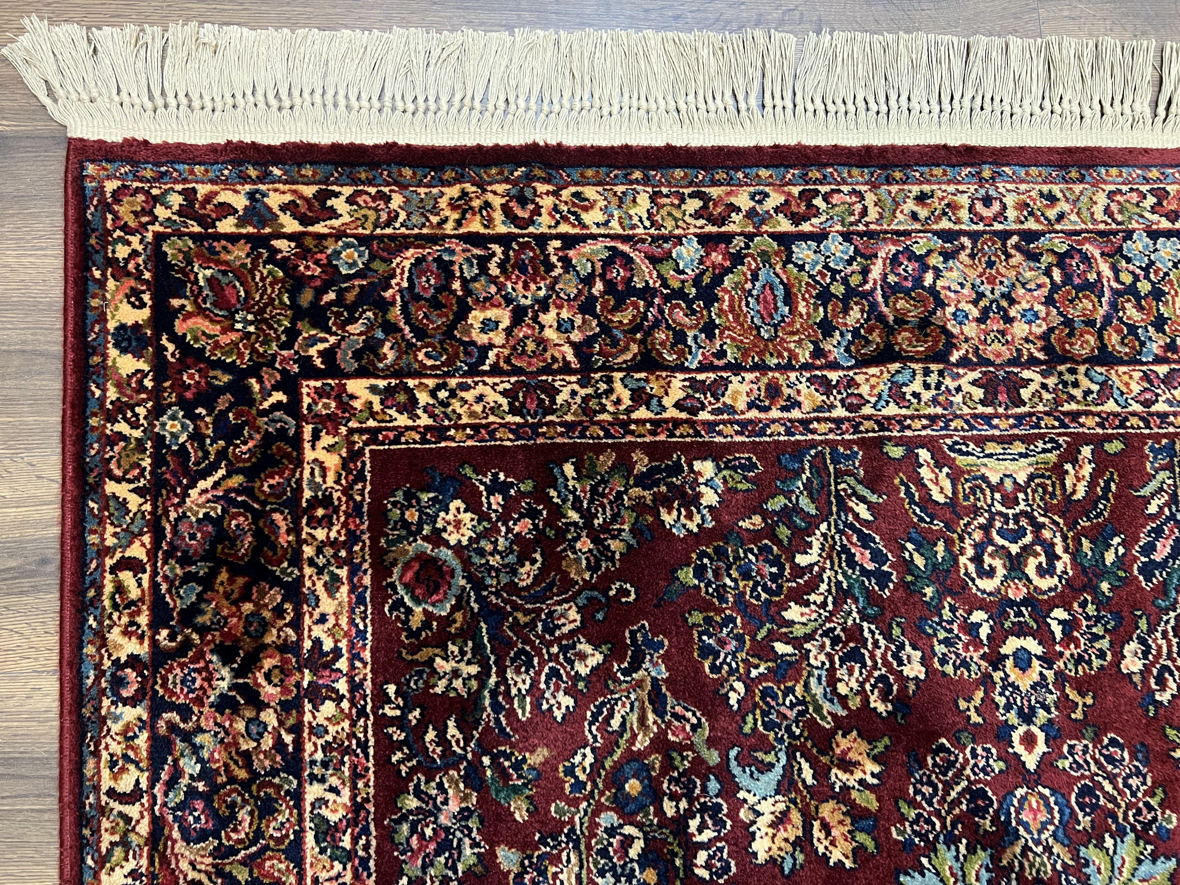 5.9 x 9 Karastan Rug Red Sarouk Rug #785, Karastan Wool Rug, Karastan Carpet, Original 700 Series Vintage Karastan Oriental Rug Discontinued - Jewel Rugs