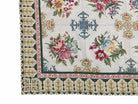 Hand-Knotted Needlepoint Carpet 6x9, Ivory/Cream Background, Colorful Flowers, Yellow Border, Aubusson Rug 6 x 9, New, Handmade - Jewel Rugs