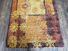 3' X 5' 3" 1960s Danish Ege Rya Shag DeLuxe Rug Mid-Century Modern Yellow Orange - Jewel Rugs