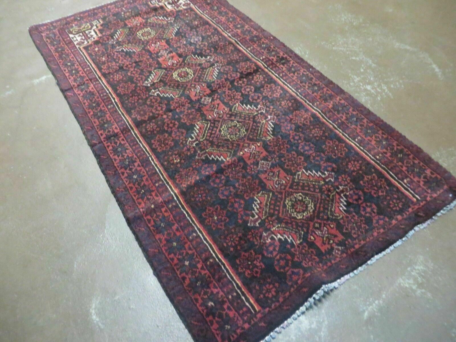 3' X 5' Antique Handmade Pakistan Balouchi Balouch Wool Rug Organic Dyes Nice - Jewel Rugs