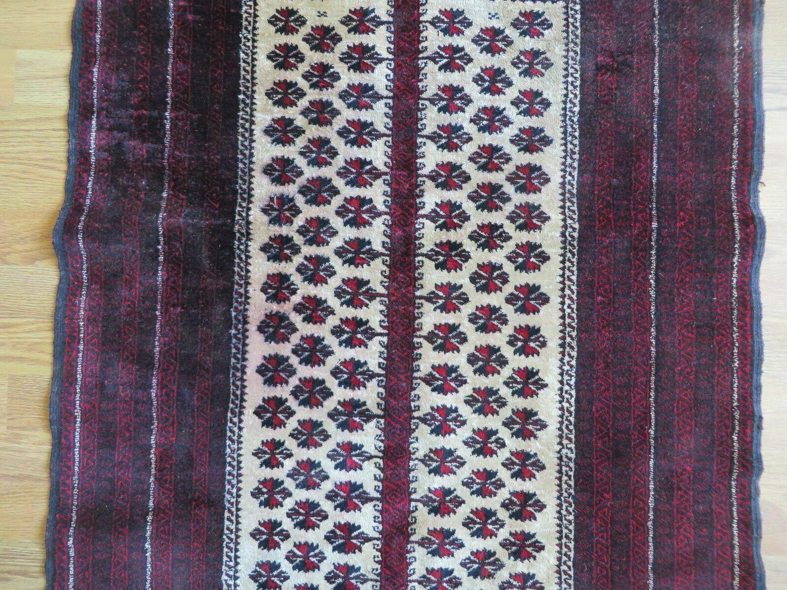 3' X 5' Handmade Fine Knotted Balouch Turkoman Prayer Silk Wool Rug - Jewel Rugs