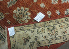 6' X 9' Vintage Fine Handmade Peshawar Agra Chobi Wool Rug Vegy Dye Tomato Nice - Jewel Rugs