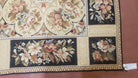 Needlepoint Rug 8x10ft Allover European Design Flowers 100% Wool Hand Knotted Aubusson Area Rug Brand New Flatweave Needle Point Carpet Chic - Jewel Rugs