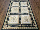 4' X 6' Handmade French Aubusson Savonnerie Garden Design Needlepoint Rug Nice - Jewel Rugs