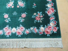 4' 3" X 6' American Karstan Forest Bouquet Garden of Eden 509/9706 Green Vintage Wool Rug - Jewel Rugs