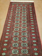 2' 8" X 6' Vintage Handmade Bokhara Turkoman Pakistani Wool Short Runner Rug - Jewel Rugs