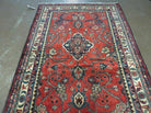 3' 8" X 10' 3" Antique Handmade Turkish Wool Runner Red Rug - Jewel Rugs