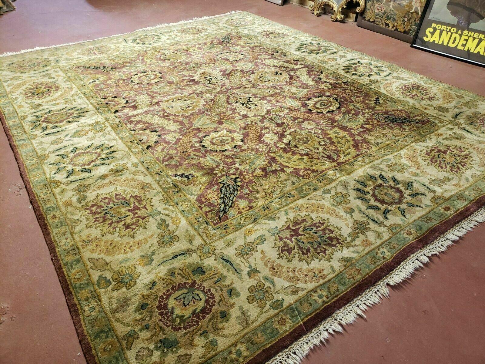 8' X 10' Handmade India Wool Rug Carpet Hand Knotted Vegetable Organic Nice - Jewel Rugs