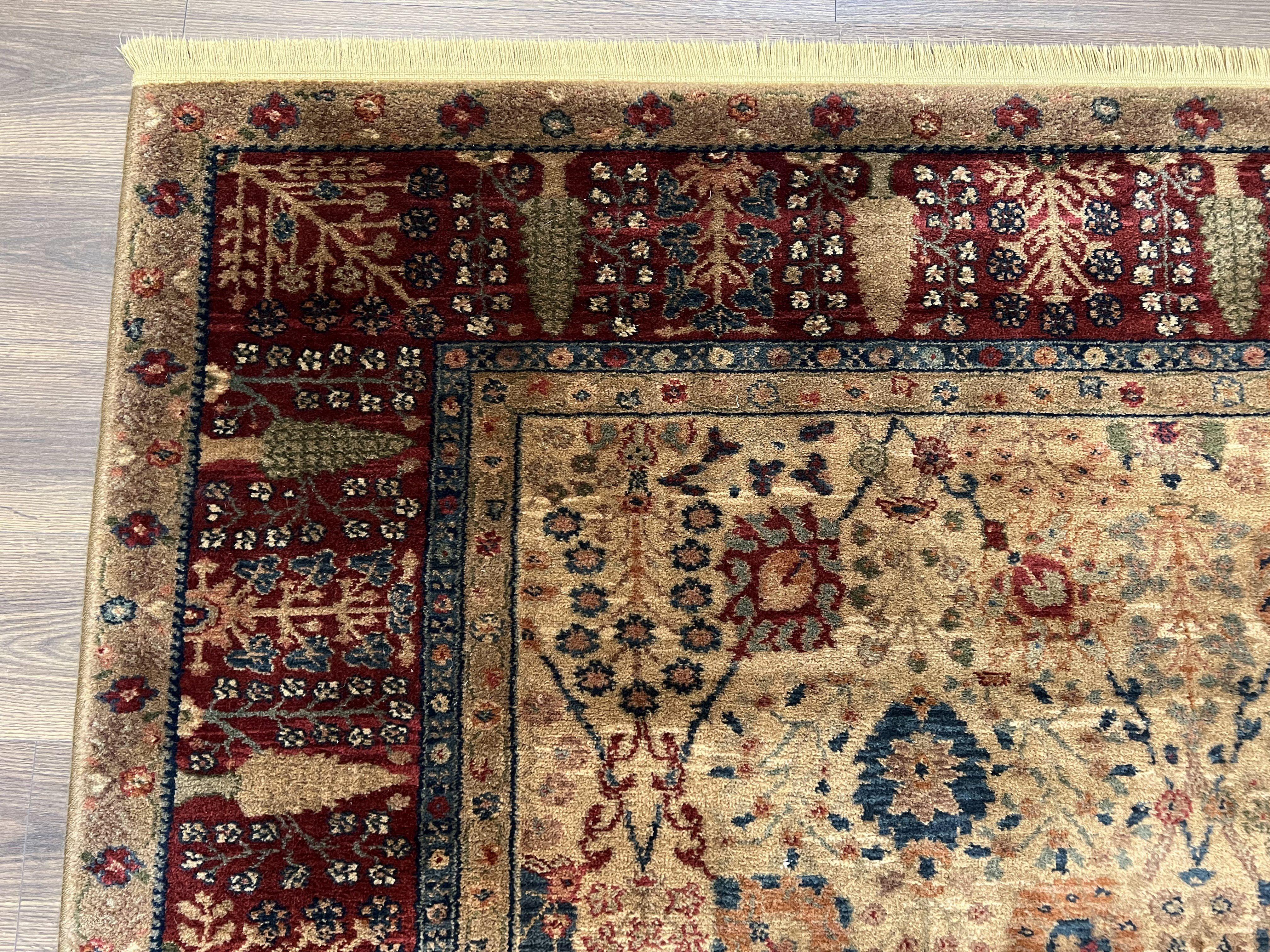 Karastan Samovar Rug #900-901, Karastan Wool Rug 8.8 x 10, Persian Vase Pattern, Tea Wash, Discontinued Carpet, Room Sized, Allover Floral - Jewel Rugs