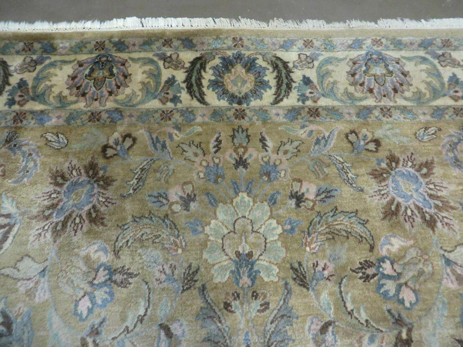 5' 6" X 9' Vintage Handmade Jaipur Indian Floral Oriental Wool Rug Veg Dyes - Jewel Rugs