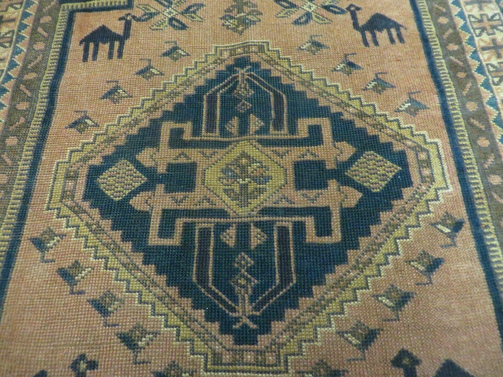 4' X 6' Antique Handmade Turkish Anatolian Wool Rug Camel Vegetable Dyes - Jewel Rugs