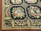 6' X 9' Vintage Handmade English Design Needlepoint Wool Rug Flat Weave Nice - Jewel Rugs