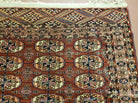 4' X 4' Antique Handmade Turkoman Bokhara Balouch Woven Wool Rug Brick Red Nice - Jewel Rugs