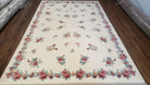 5'9" X 9' American Made Karastan Ivory Bouqet Garden of Eden 509/1859 Wool Rug - Jewel Rugs