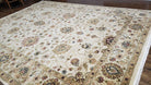 9' X 12' Vintage Handmade Wool Rug Carpet Indo Mahal Oushak Ivory Nice - Jewel Rugs