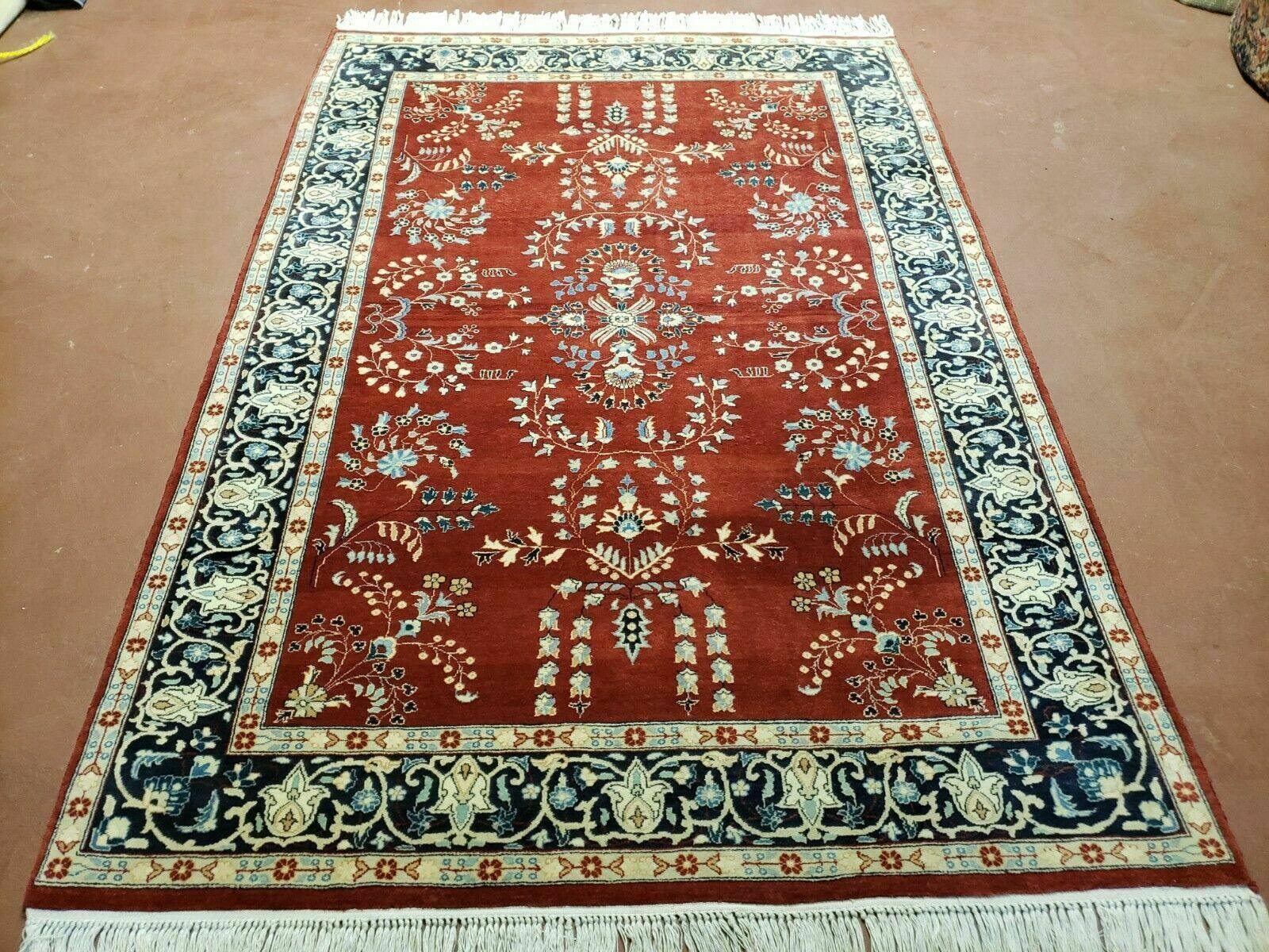 4' X 6' Vintage Handmade Pakistani Rug Highly Detailed Red - Jewel Rugs