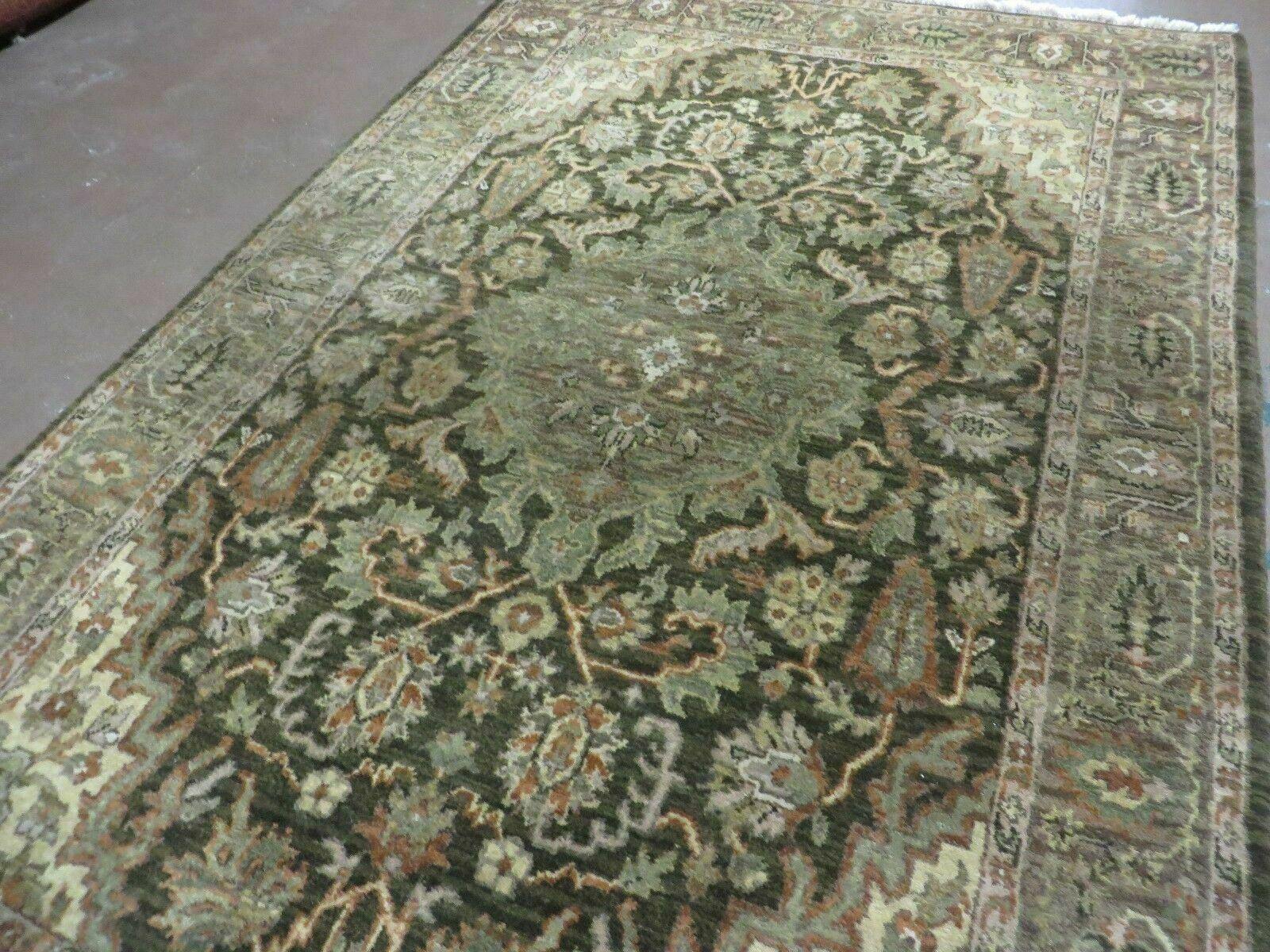 4' X 6' Handmade India Floral Oriental Tea Washed Wool Rug Veg Dyes # M709 Nice - Jewel Rugs