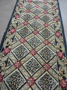 2' X 7'5" Vintage Machine Made Turkish Turkey Rug Runner Leopard Legend Black - Jewel Rugs