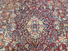 9' X 11' 5" Antique Authentic Handmade Wool Rug Floral Red Organic Nice - Jewel Rugs