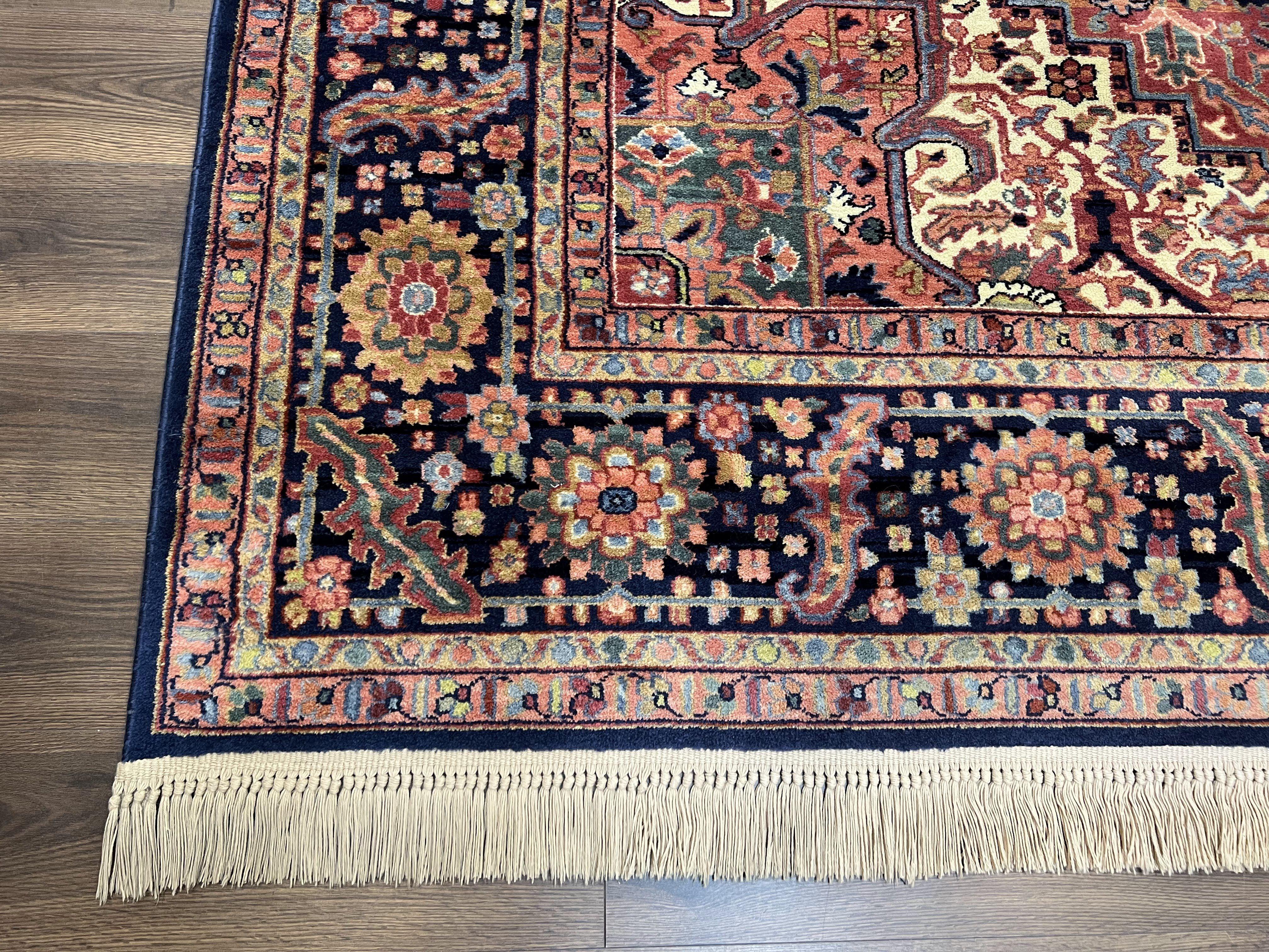 8.8 x 12 Karastan Heriz Rug #726, Vintage Karastan Wool Carpet, Hard to Find Discontinued Original 700 Series, Geometric Area Rug, Oriental - Jewel Rugs