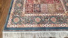 Silk Carpet 4x6 Blue, Panel Design, Four Seasons Pattern, Super Fine & Soft, Bamboo Silk, 4 x 6 Oriental Area Rug, High Quality, New Rug - Jewel Rugs