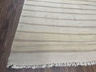 New Turkish Kilim Rug 5x8 Flatweave Carpet, Bohemian Rug, Contemporary Rug, Hand Woven, Wool Area Rug, Gray and Taupe, Striped Pattern - Jewel Rugs