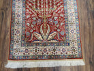 Silk Turkish Hereke Rug 2'1" x 3'4", Tree of Life Silk Rug with Birds, Top Quality Oriental Carpet, Small Silk Rug 2x3, Hand Knotted Vintage - Jewel Rugs