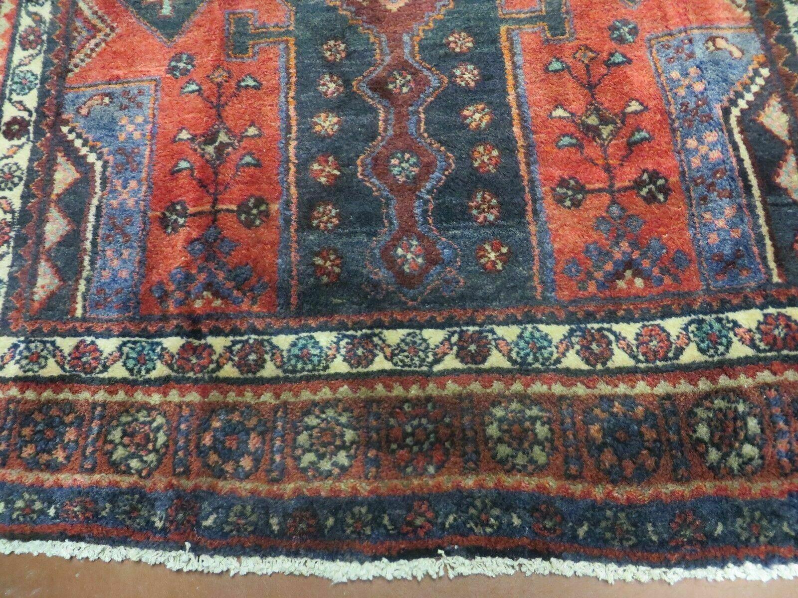 4' X 9' Antique Handmade Turkish Tribal Oriental Geometric Wool Rug # 605 - Jewel Rugs